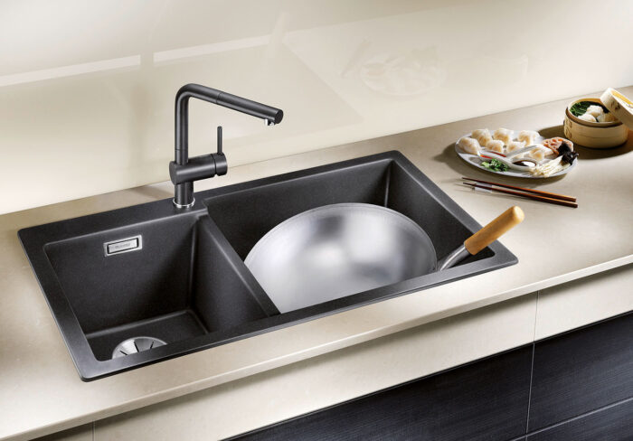 chau bep da blanco pleon 9 alu metallic