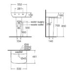 chau lavabo treo tuong american standard wp 1511 wp f712 chan ngan 2