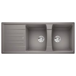 Chậu rửa bát đá BLANCO Lexa 8S Alu Metallic 2 hố 1 bàn