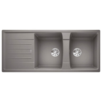 Chậu rửa bát đá BLANCO Lexa 8S Alu Metallic 2 hố 1 bàn