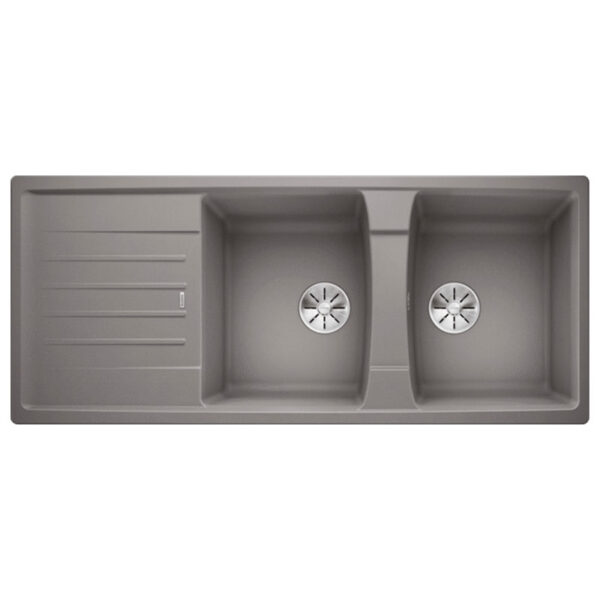 Chậu rửa bát đá BLANCO Lexa 8S Alu Metallic 2 hố 1 bàn