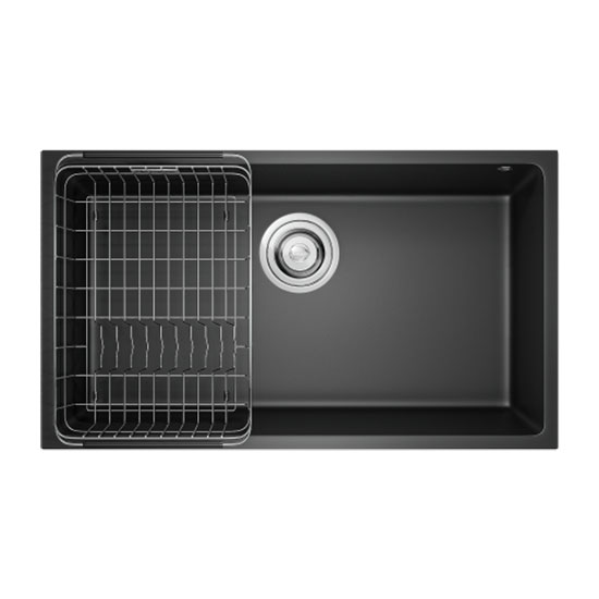 Chậu rửa bát đá KONOX Naros 760S Black 1 hố