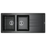 Chậu rửa bát đá KONOX Phoenix 1160 Black 2 hố 1 bàn