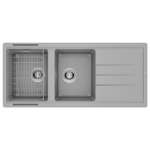 Chậu rửa bát đá KONOX Phoenix 1160 Grey 2 hố 1 bàn