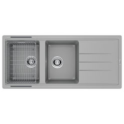 Chậu rửa bát đá KONOX Phoenix 1160 Grey 2 hố 1 bàn