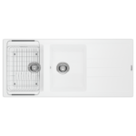 Chậu rửa bát đá KONOX Phoenix 1160 White Silver 2 hố 1 bàn