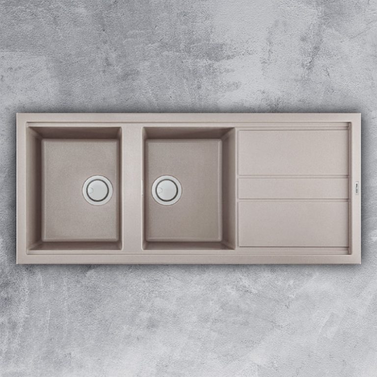 Chậu rửa bát đá Malloca TORTORA G-50043 2 hố 1 bàn