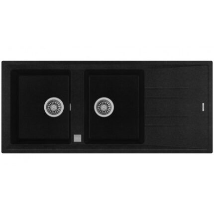 Chậu rửa bát đá TEKA STONE 80 B-TG 2B 1D BLACK 115400011 dương bàn 2 hố