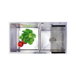 Chậu rửa bát inox EUROSUN EU-8045HS9 dương bàn 2 hố