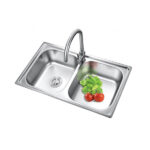 Chậu rửa bát inox EUROSUN EU-8143E6 dương bàn 2 hố