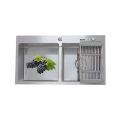 Chậu rửa bát inox EUROSUN EU-8245C dương bàn 2 hố