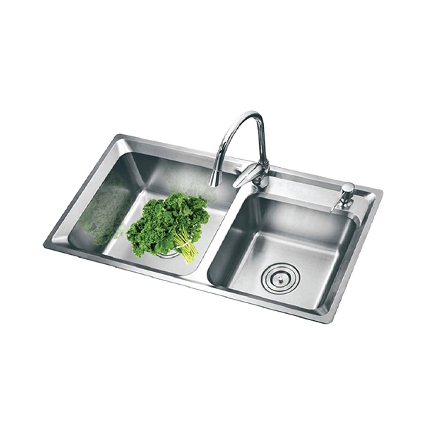 Chậu rửa bát inox EUROSUN EU-8245S dương bàn 2 hố