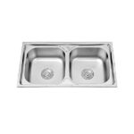 Chậu rửa bát inox Fandi FD-7343 dương bàn 2 hố