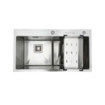 Chậu rửa bát inox Fandi FD-HM 7645 NEW dương bàn 2 hố