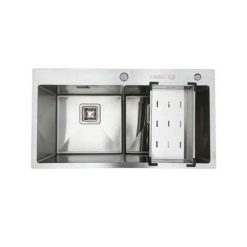 Chậu rửa bát inox Fandi FD-HM 7645 NEW dương bàn 2 hố
