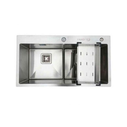 Chậu rửa bát inox Fandi FD-HM 7645 NEW dương bàn 2 hố
