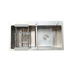 Chậu rửa bát inox Fandi FD-HM 7843C dương bàn 2 hố