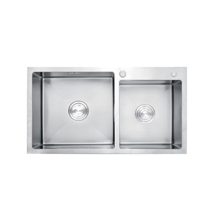 Chậu rửa bát inox Faster FS 8245HS dương bàn 2 hố