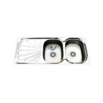 Chậu rửa bát inox Tân Á TA-03 dương bàn 2 hố 1 bàn