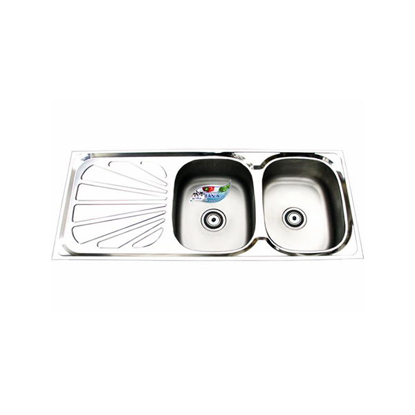 Chậu rửa bát inox Tân Á TA-03 dương bàn 2 hố 1 bàn
