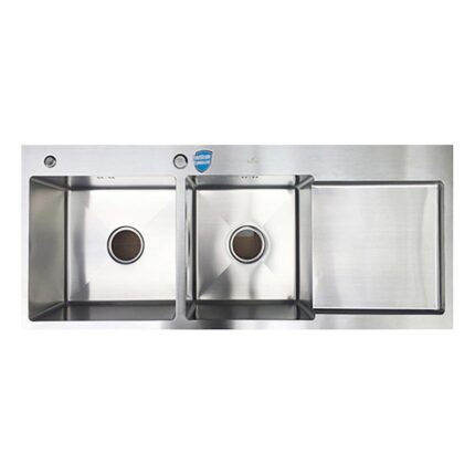 chau rua bat inox bauer bs 110s bs110s duong ban 2 ho 1 ban