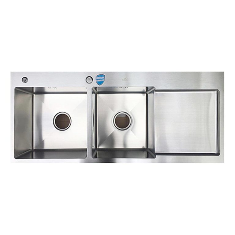 chau rua bat inox bauer bs 110s bs110s duong ban 2 ho 1 ban