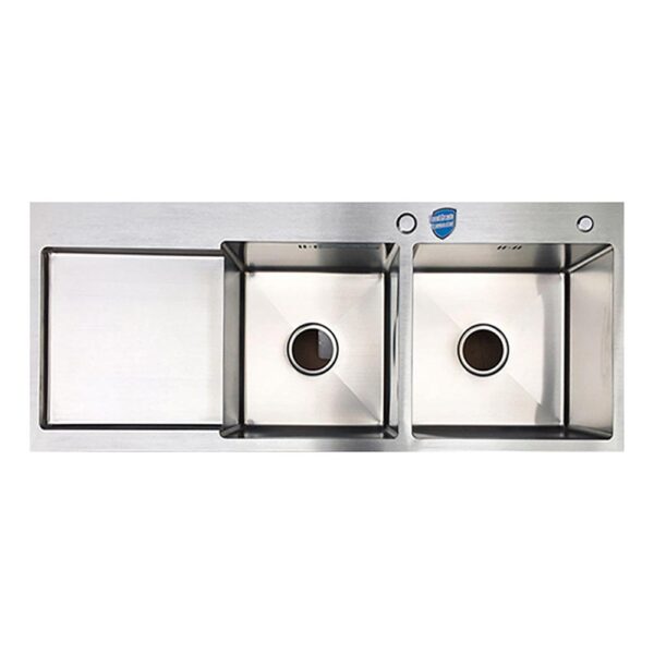 chau rua bat inox bauer bs 110sl bs110sl duong ban 2 ho 1 ban