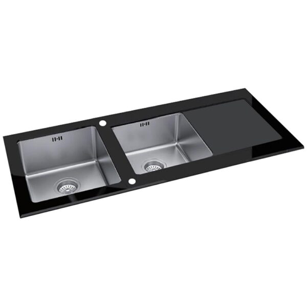 Chậu rửa bát inox BAUER BS 116GS BS116GS dương bàn 2 hố 1 bàn