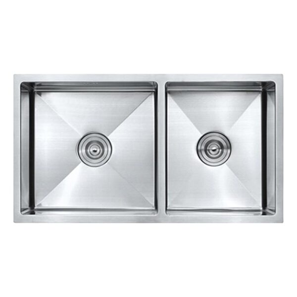 Chậu rửa bát inox BAUER BS 8045S BS8045S âm bàn 2 hố