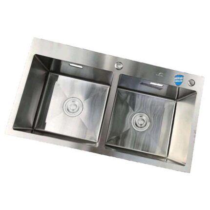 Chậu rửa bát inox BAUER BS 8245S BS8245S dương bàn 2 hố