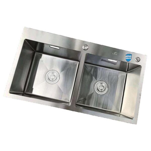 Chậu rửa bát inox BAUER BS 8245S BS8245S dương bàn 2 hố