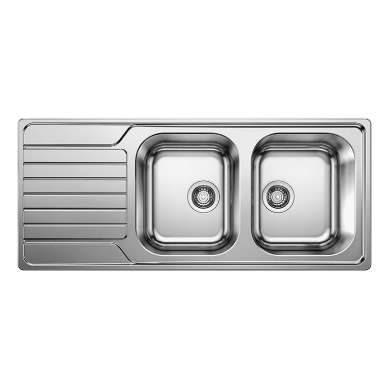 Chậu rửa bát inox BLANCO DINAS 8S 570.27.209 dương bàn 2 hố 1 bàn
