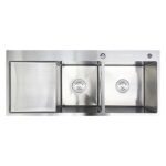 Chậu rửa bát inox FASTER FS 11046HLS dương bàn 2 hố 1 bàn