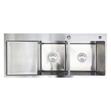Chậu rửa bát inox FASTER FS 11046HLS dương bàn 2 hố 1 bàn