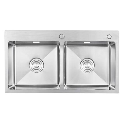 Chậu rửa bát inox FASTER FS 7843HM dương bàn 2 hố