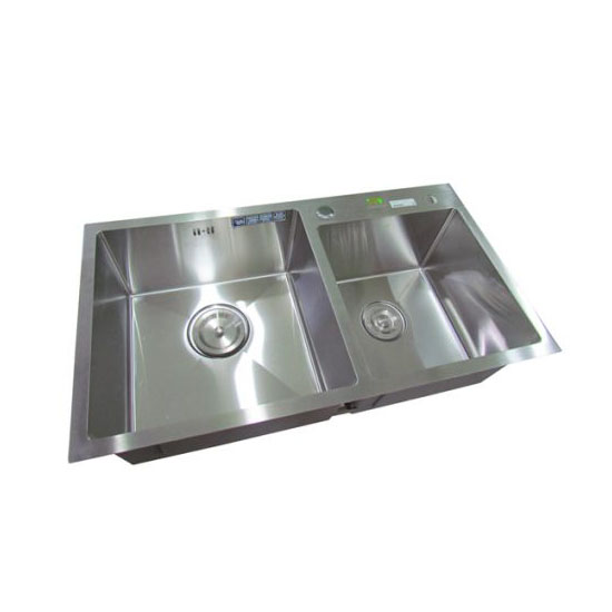 Chậu rửa bát inox FASTER FS 8245HSS dương bàn 2 hố