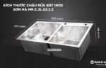 chau rua bat inox handmade son ha hmx2c8222 2 ho