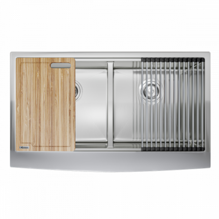 Chậu rửa bát inox KONOX KN8751DA Curve 2 hố