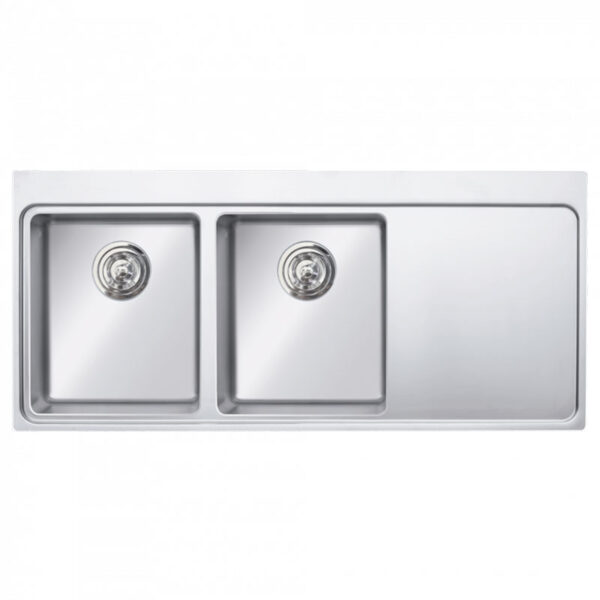 Chậu rửa bát inox KONOX Turkey Miro 1160 2 hố 1 bàn