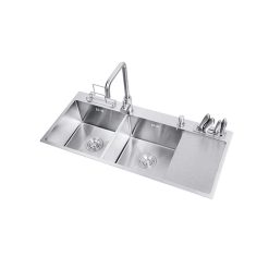 Chậu rửa bát inox ROSLERER RL01-10045 dương bàn 2 hố 1 bàn