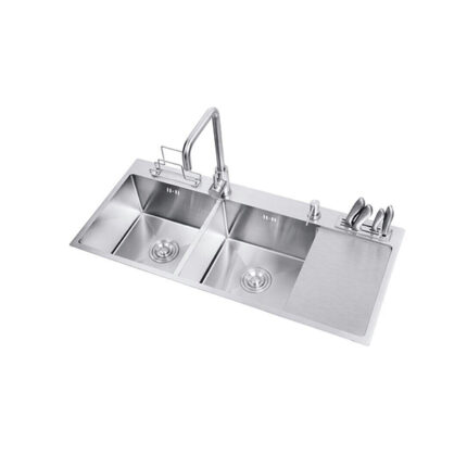 Chậu rửa bát inox ROSLERER RL01-10045 dương bàn 2 hố 1 bàn