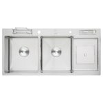 chau rua bat inox roslerer rl04 10045hr duong ban 2 ho 1 ban