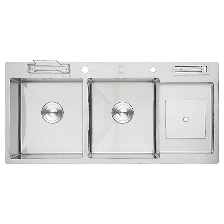 chau rua bat inox roslerer rl04 10045hr duong ban 2 ho 1 ban