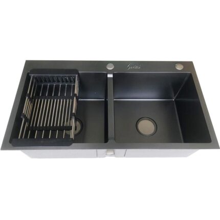 Chậu rửa bát inox Sevilla SV-7843CN nano dương bàn 2 hố