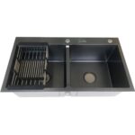 Chậu rửa bát inox Sevilla SV-8245CN nano dương bàn 2 hố