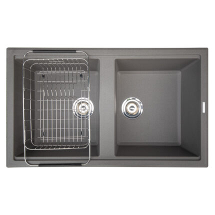 Chậu rửa bát đá KONOX Phoenix 860 Grey 2 hố