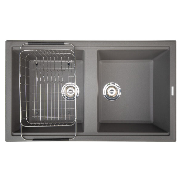 Chậu rửa bát đá KONOX Phoenix 860 Grey 2 hố