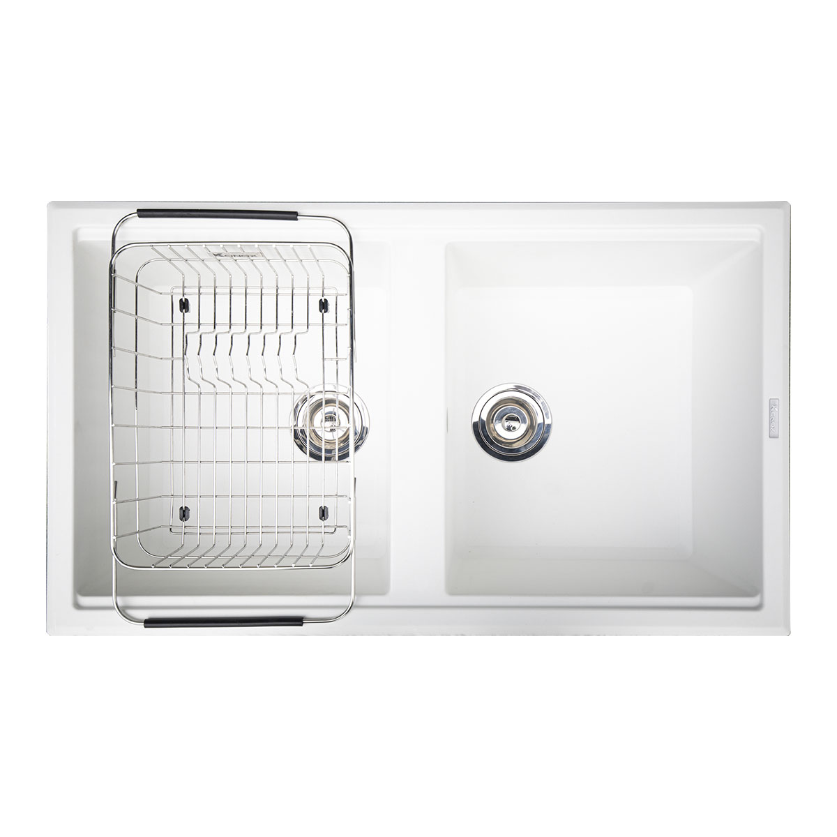 Chậu rửa bát đá KONOX Phoenix 860 White Silver 2 hố