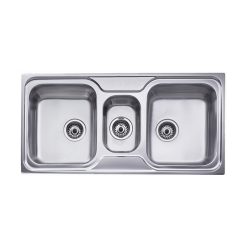 Chậu rửa bát inox TEKA CLASSIC 2 1-2B dương bàn 3 hố