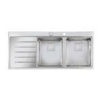 Chậu rửa bát inox TEKA ZENIT R15 2B 1D dương bàn 2 hố